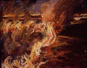 Akseli Gallen-Kallela The Veldt Ablaze at Ukamba oil painting image